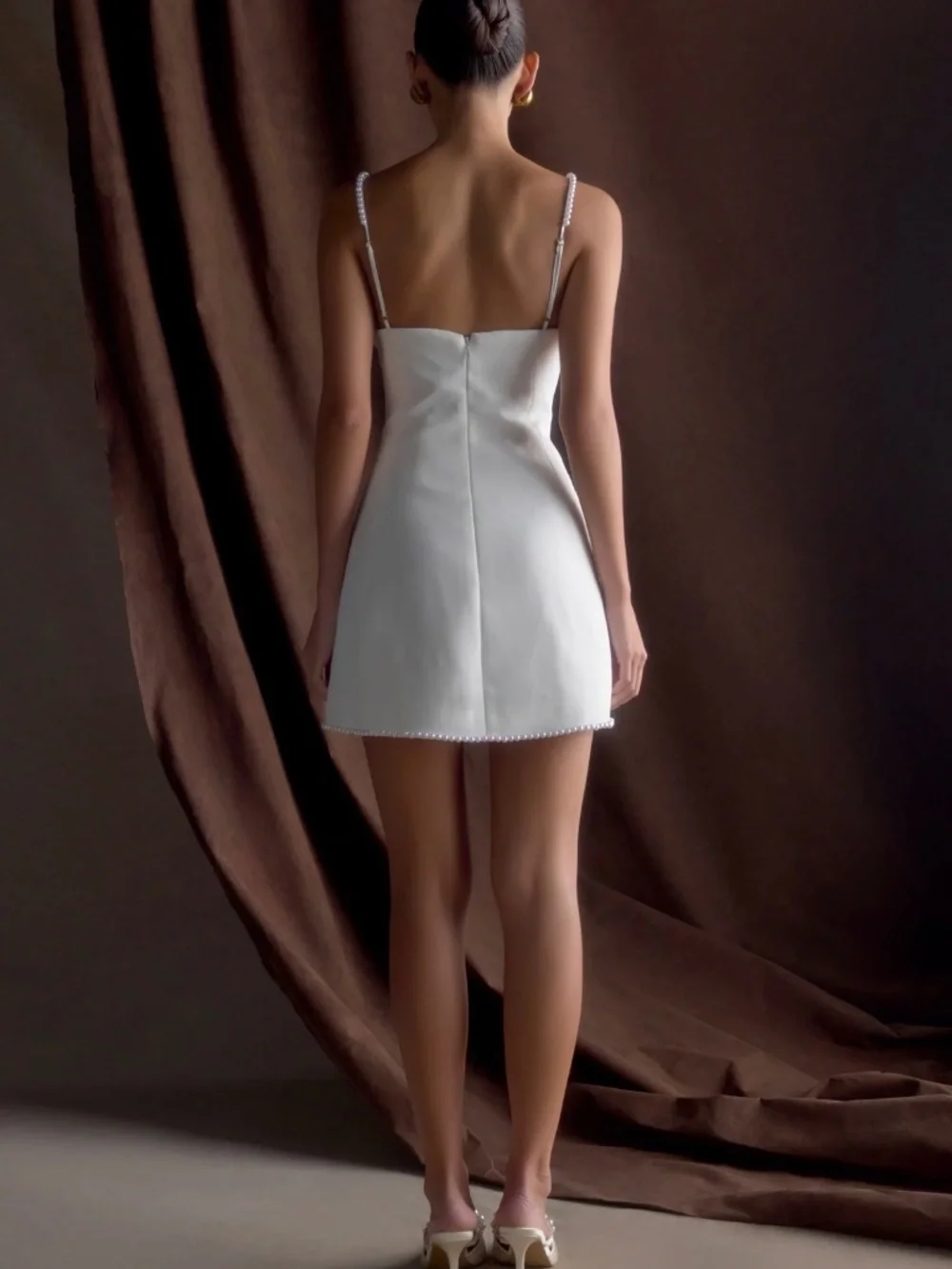 Meshki Liliane Suiting Mini Dress - White - Picture 3 of 5
